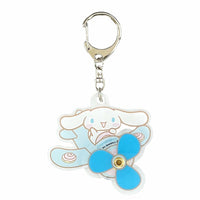 Cinnamoroll Airplane Adventure Keychain & Bag Charm with Spinning Propeller
