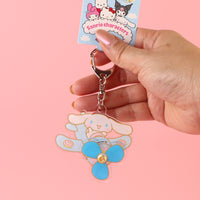 Cinnamoroll Airplane Adventure Keychain & Bag Charm with Spinning Propeller