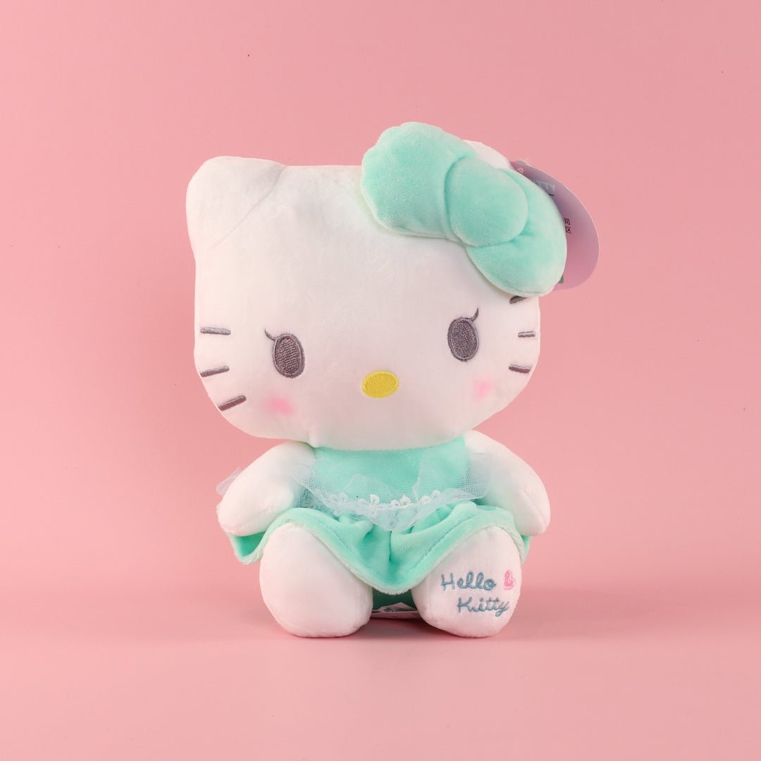 Hello Kitty Plush - Mint Green Dress - 21 cm