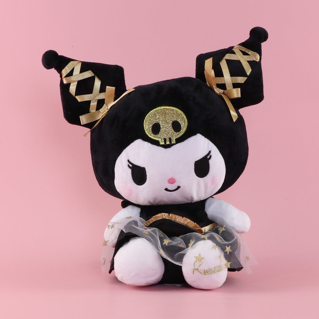 Kuromi Plush - Black and Gold - 23 cm