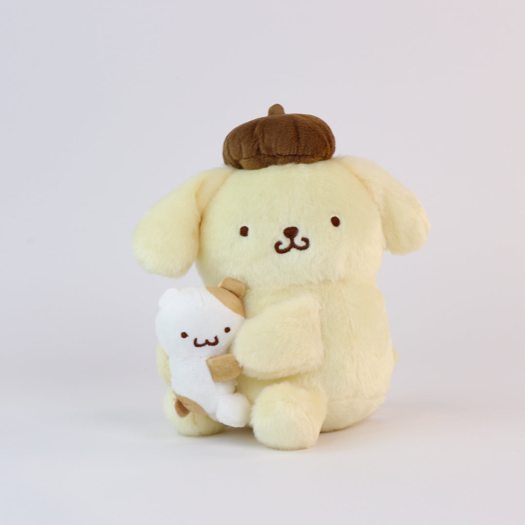 Pompompurin Plush - Holding mini plush - 16 cm